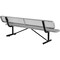 Global Industrial 96L Expanded Metal Mesh Bench w/Back Rest, Gray 277155GY - alternate 2
